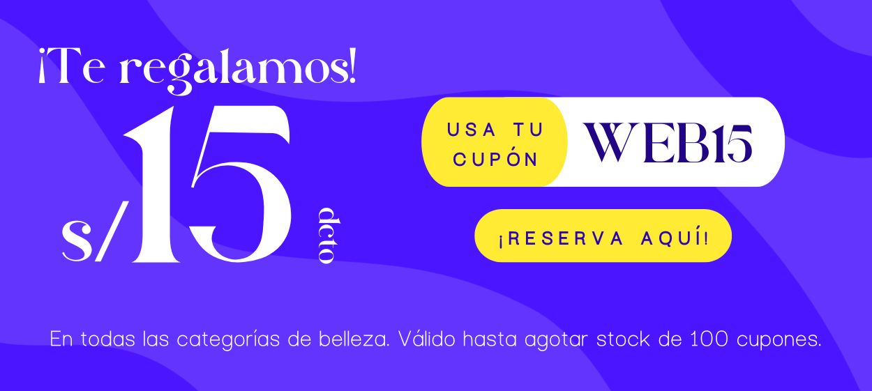 Cupón de Descuento de 15 soles usando el código WEB15